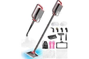 MISSSTEAM Steam Mop, 19-in-1 Detachable Handheld Steam Cleaner for Home, 230°F Floor Steamer, 2 Steam Modes,3 Adjustable Level, 350ML Tank, Powerful Steam Mops for Cleaning Hardwood Floors, Carpet Tile Grout