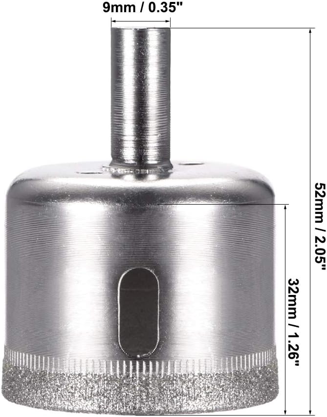 sourcing map 38mm Diamond Drill Bits Hole Saws for Glass Tile Porcelain Marble Ceramic Bottles Pots Brick Pack of 5 - Image 3