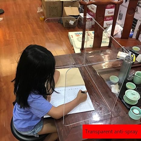 Amazon Rxy パーティション 完全な透明なダイニングルームダイニングテーブルアイソレーションボードデスクパーティション学生デスクベゼル消泡 折りたたみアクリルベゼル サイズ 15x19x19 ダイニングテーブル オンライン通販