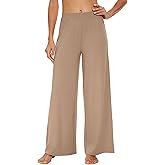 WiWi Women's Casual Wide Leg Palazzo Pants Comfy Lounge Pajama Bottoms Viscose from Bamboo Yoga Sweatpants S-XXL