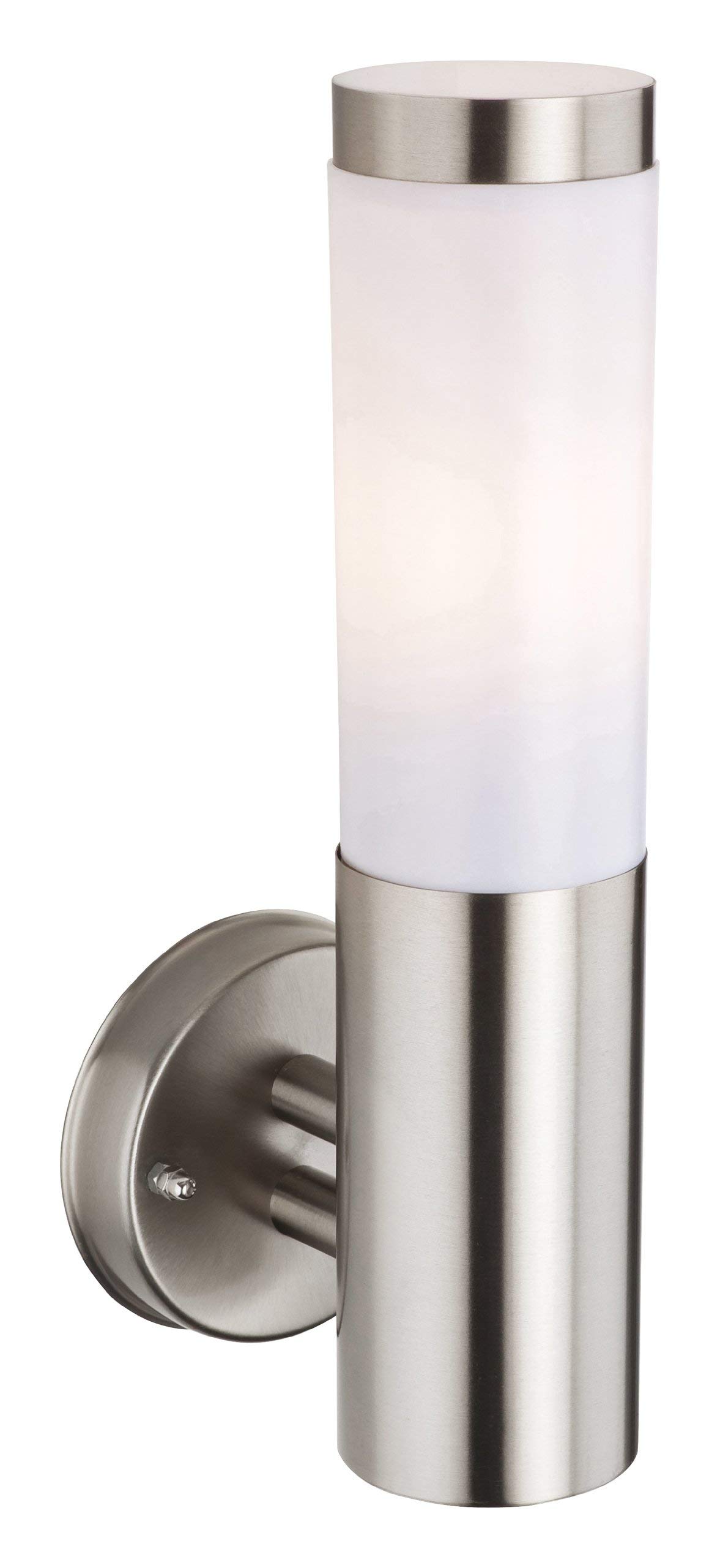 Firstlight Plaza E27 IP44 1 x 60 Watt Stainless Steel Wall Light