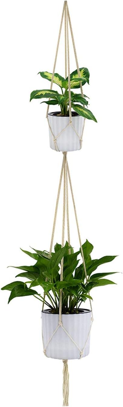 Hanging Plant Hanger Hook Planter Holder Basket for Garden Home Flower Pot Hanging Indoor Outdoor Decoration Cotton Rope,162cm