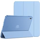 JETech Case for iPad (A16) 11th/10th Gen, Blue | Cover for 2025/2022 Model, Translucent Back, Tri-Fold Stand, Auto Wake/Sleep, Lightweight Shockproof Protection