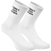 FUCK OFF Swear Word Curse Printed Stockings Crew Socks Funny Men Tube Socks