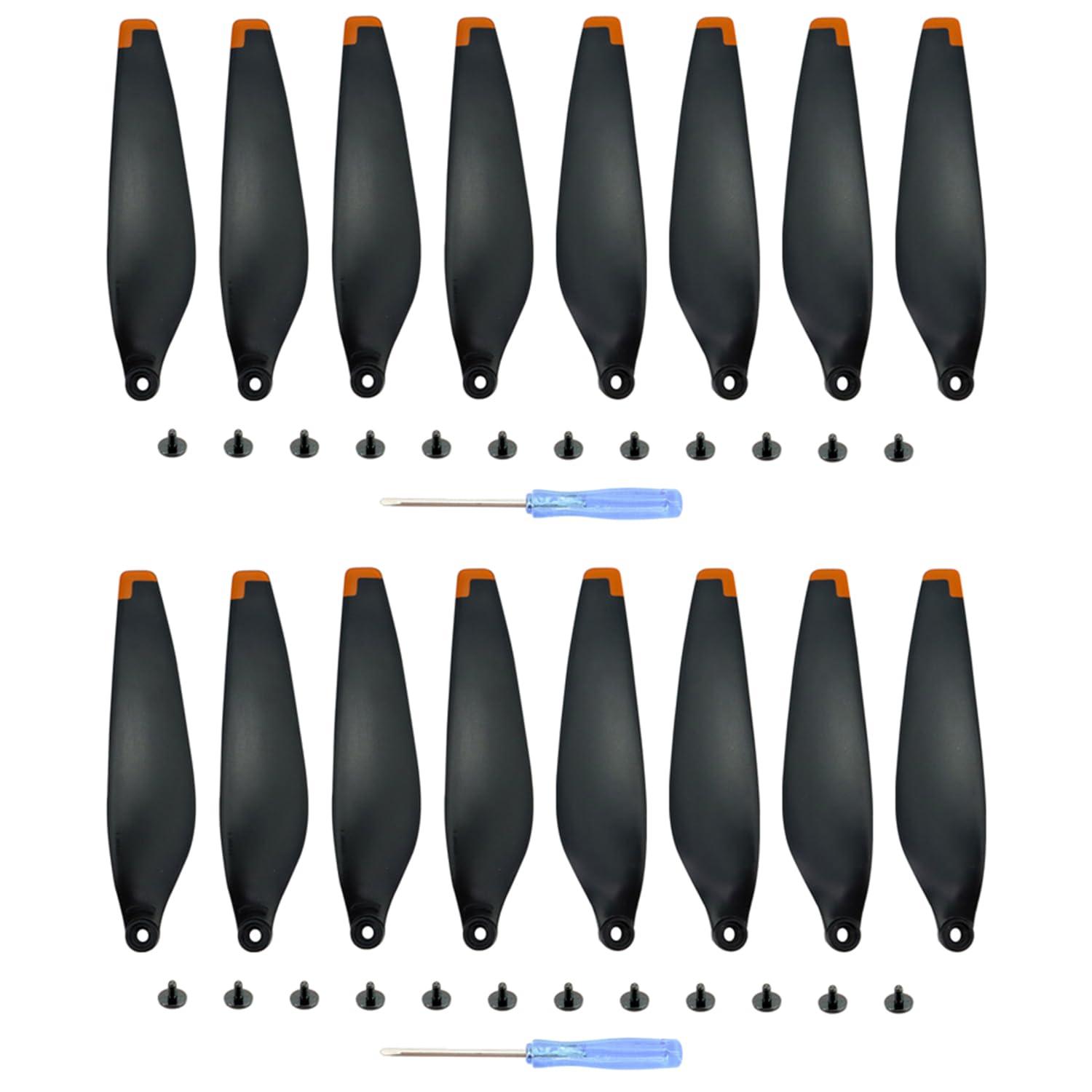 HUAREW 16Pcs Propellers for DJI Mini 4 Pro/Mini 3 Pro, Low Noise Wing Blade Propeller Blade with 2 Screwdriver and 24 Screws