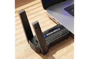 AX900 USB WiFi 6 Adapter, Bluetooth 5.4 Dual Band Wireless Network Card, 600Mbps Gigabit High-Speed USB Receiver with AP Mode
