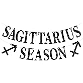 Sagittarius Season Banner, Big Sagittarius Energy Bunting Sign, 12 Constellation Theme Happy Birthday November/December Horoscope Birthday Party Decorations Supplies, Black Glitter