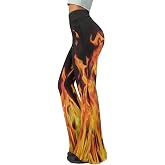 Pointodoor Christmas Flare Yoga Pants for Women High Waist Tummy Control Yoga Leggings Bootcut Workout Pant，S-2Xl