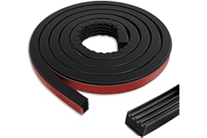 326A0004 Truck Tonneau Cover Seal, Ribbed Bulkhead Seal 3/5 in × 65 in, Self-Adhesive EPDM Foam Bulkhead Strip for RV, Boat, 