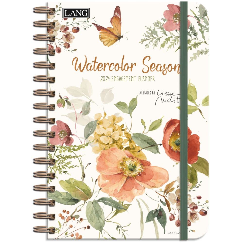 Watercolor Seasons 2024 Spiral Engagement Planner