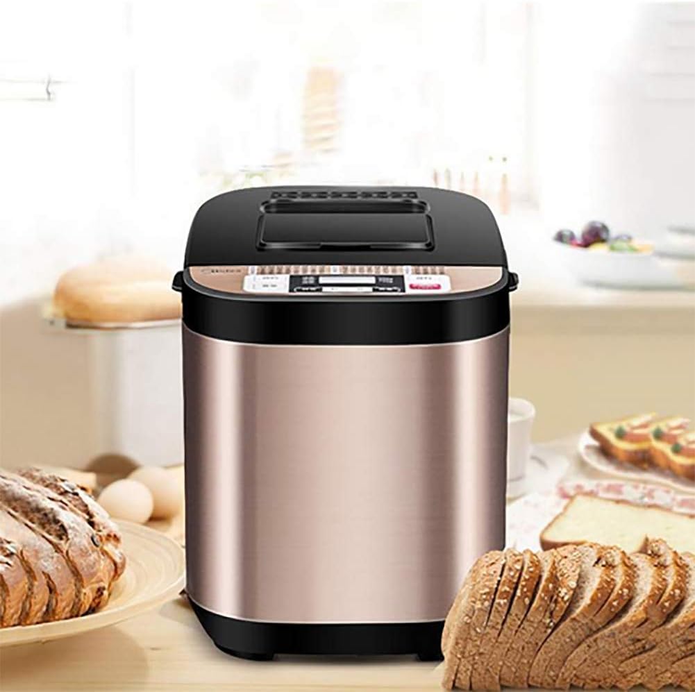 Intelligent Bread Machine Programmable Bread Maker, Gluten-Free Setting, Reserve,Keep Warm with Automatic Yeast Dispenser, Fruit Nut Dispenser