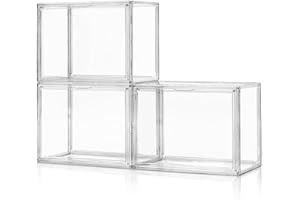 CKHXR Clear Plastic Handbag Storage Organizer for Closet,Acrylic Purse Organizer with Magnetic Door,Dustproof Book & Cosmetic Display Cases,Large Figures Collectibles Showcase,Shoe Box