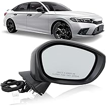 Specchietto Retrovisore Esterno Gruppo Specchietto Retrovisore Per Auto Per Civic 2022 2023 Auto Blind Spot Riscaldato Elettrico Pieghevole Indicatore Direzione Regolazione(B,8 Wire Right