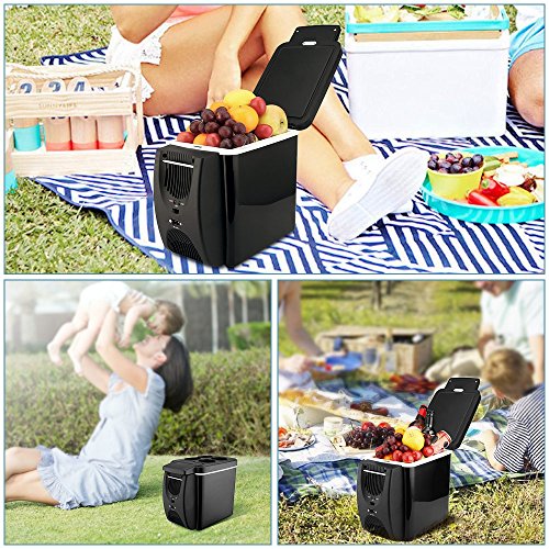 BISOZER Portable 6L Car Mini Fridge Type Electrical Cooler Heater Car Refrigerator Freezer Warmer Cooler Box - Thumbnail 5