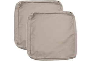 Sqodok Outdoor Cushions Covers 22x20 inch, 2Pack Patio Cushion Covers for Outdoor Furniture Waterproof Outside Seat Slipcovers Replacement Chair Cushion Covers for Sofa, Wicker Chair, Tan