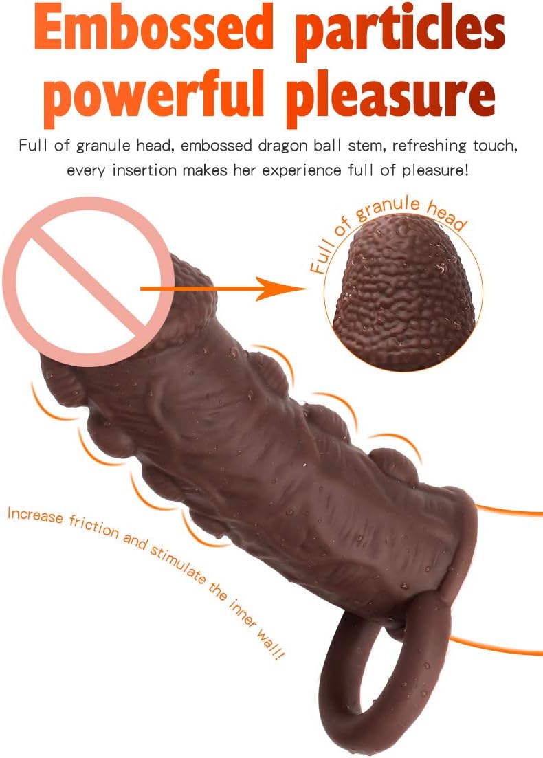 Silicone Extender Extends Male Chastity Toys and Extends Reusable Condoms Discreet Packing