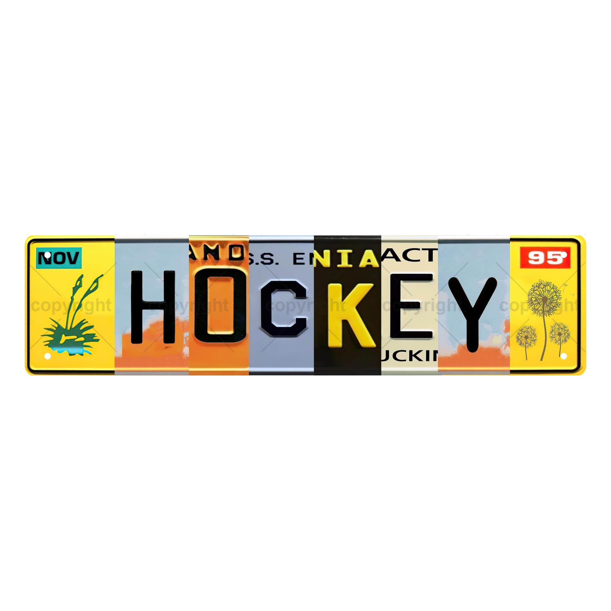 HOCKEY Vintage Metal Tin Sign, Street Sign, Home
