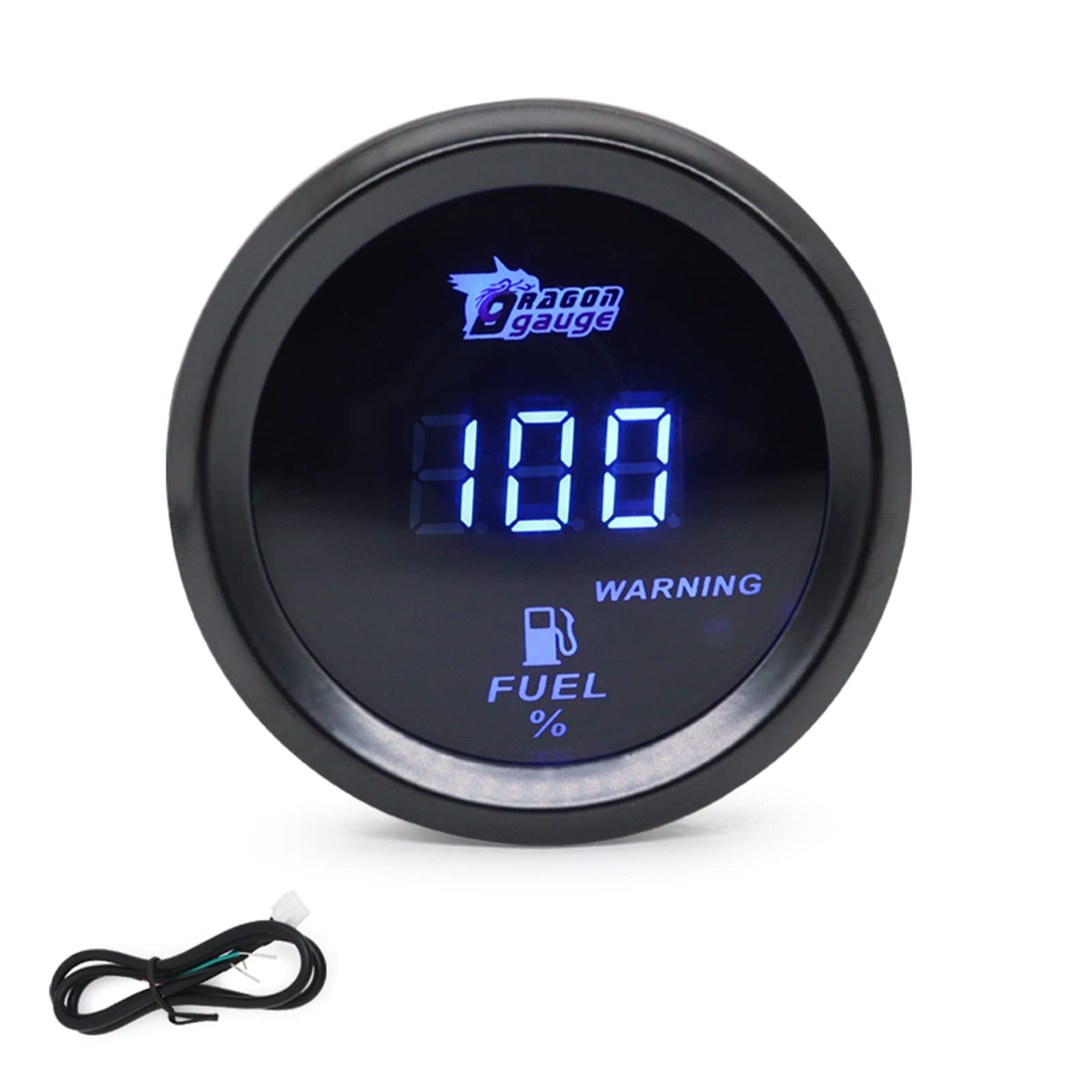 Photo 1 of GoolRC Fuel Gauge Kit, 52mm 12V Universal 240-33 Ohms Fuel Level Gauge Meter Digital Display Car Fuel Level Gauge Blue Led/Red Led Fuel Tank Meter for Ships Car Truck Vehicle Automotive