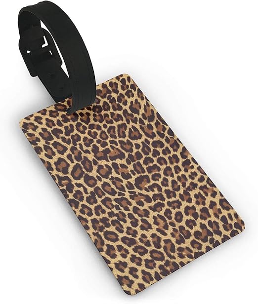 leopard luggage tag