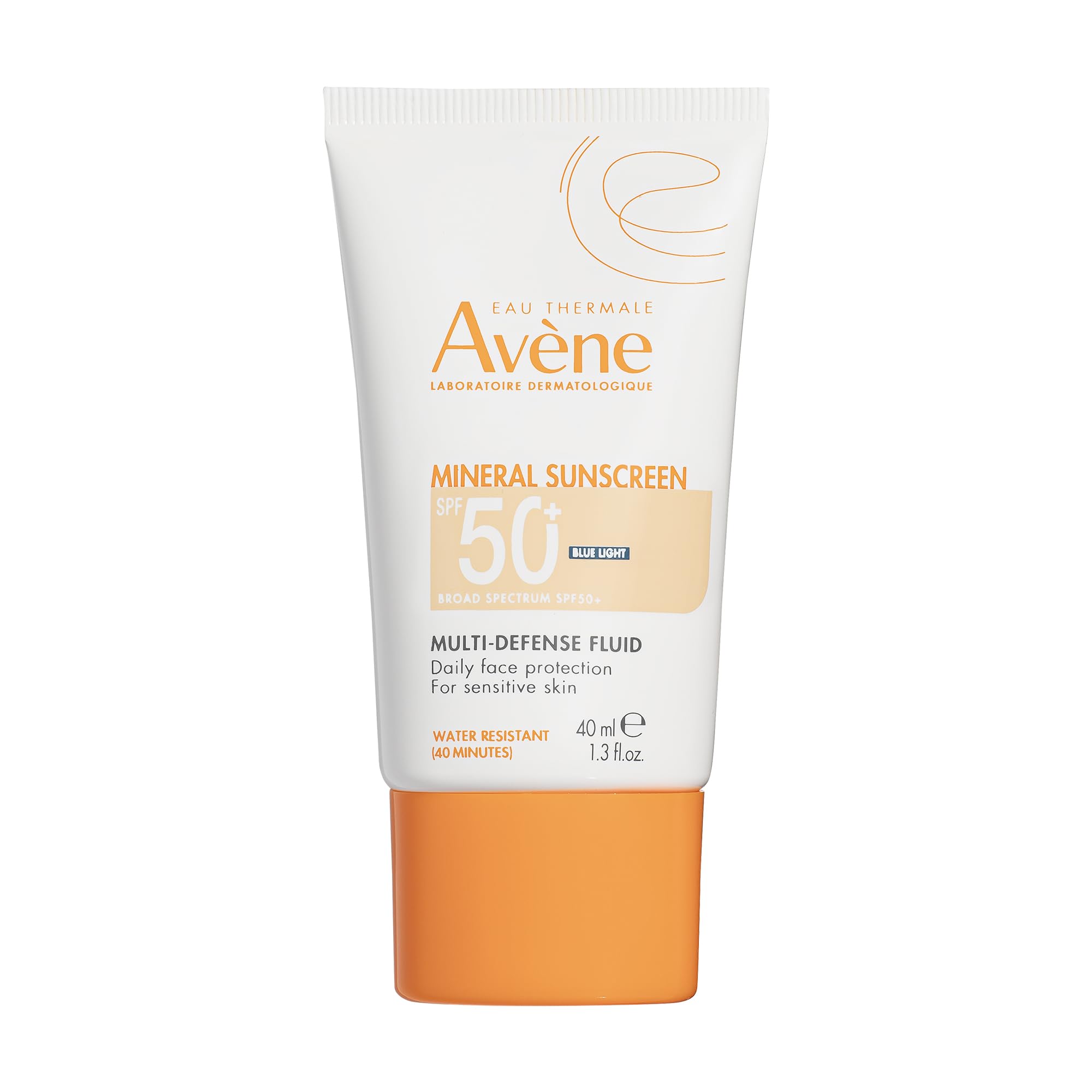 Photo 1 of Avène Mineral Sunscreen Multi-Defense Fluid Tinted SPF 50+, Clean Formula Sunscreen for Sensitive Skin, Reef Friendly, Natural Tint, Non-Whitening, Antioxidant Protection, 1.3 Fl Oz