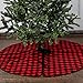 VGIA 48 inch Christmas Tree Skirt Red and Black Buffalo Check Tree Skirt Christmas Decoration