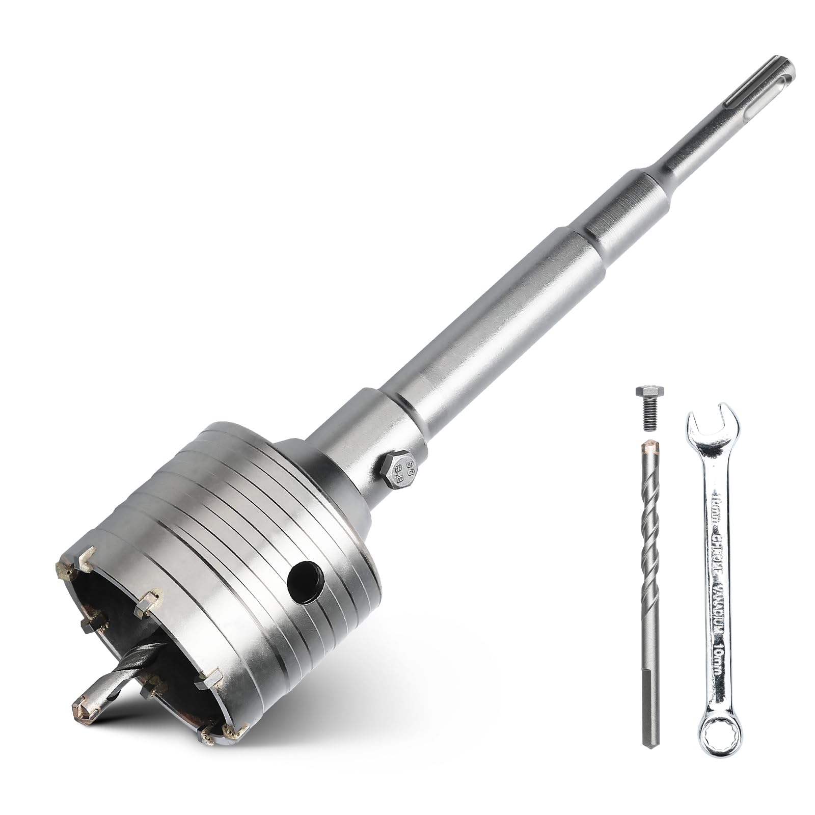hsawbit 73mm Core Drill Bit SDS Concrete Hole Cutter with 220mm SDS Shank, Masonry Hole Saw Wall Hole Cutter Holesaw for Concrete Brick Wall Stone