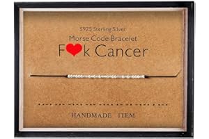 KGBNCIE Morse Code Bracelet for Women Sterling Silver Beads on Silk Cord Secret Message Fuck Friendship Inspirational Encouragement Bracelet Gift for Her