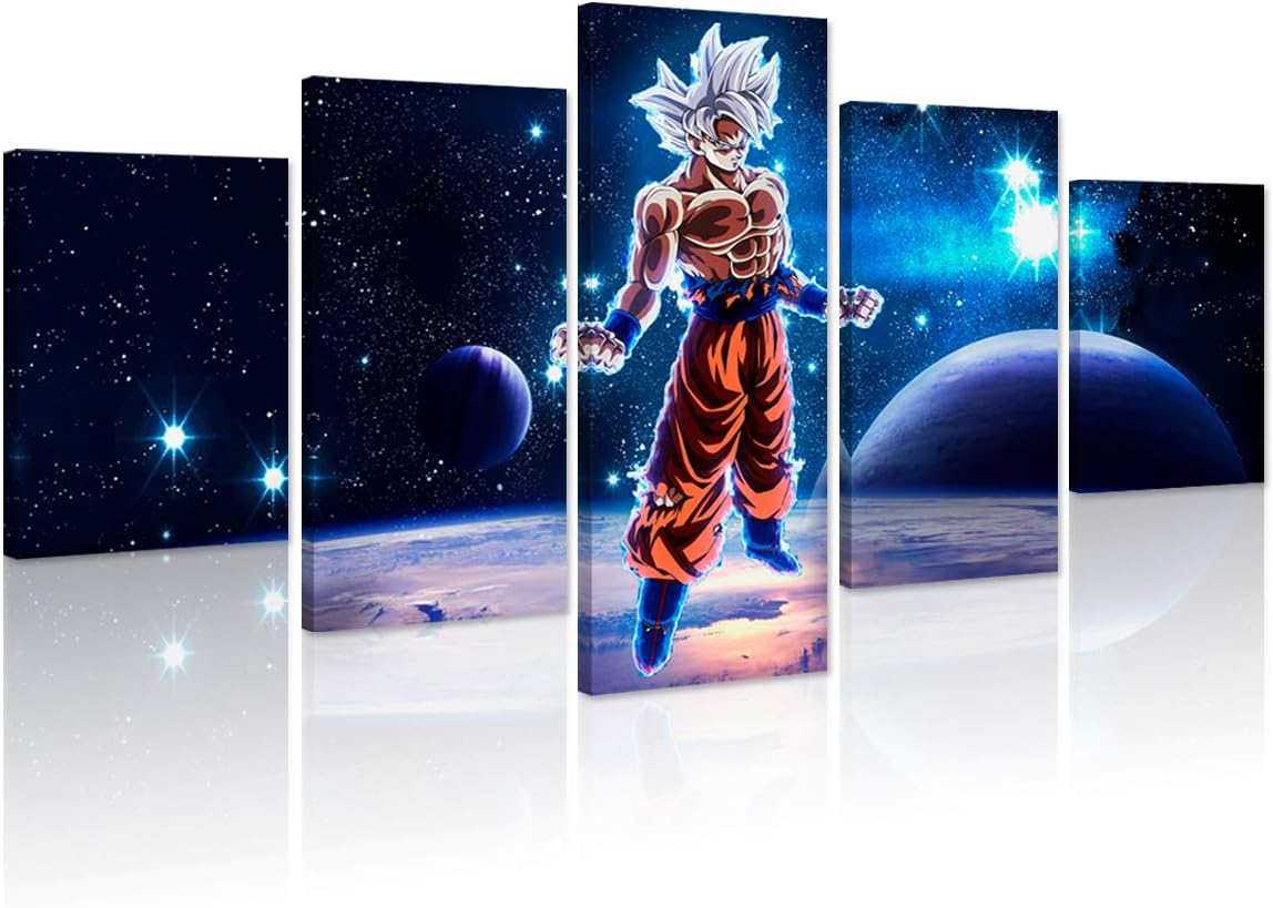 Jackethings Dragon Ball Z and Super Poster with Wooden Frame Planet Goku Anime Canvas Prints