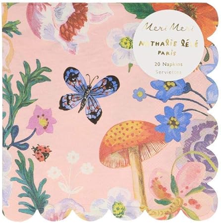 Amazon Com Meri Meri Nathalie Lete Flora Large Napkins X Home Kitchen