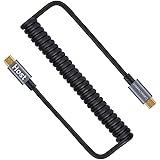 CableCreation Micro USB to Micro USB Cable, (0.56ft to 4ft) Coiled Micro USB OTG Cable with Gold Plated Connector Aluminium S