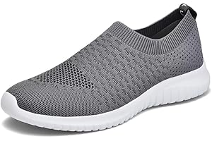 TIOSEBON Men's Slip On Walking Shoes Knit Mesh Tennis Sneaker