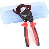 Knoweasy Ratchet Cable Cutter for Copper and Aluminum, up to 240mm&sup2; | Ratcheting action; Heavy duty construction; Copper and aluminum cable cutting; Designed for accurate product selection