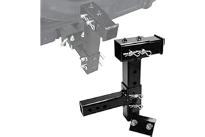 VORNALEX Hitch Riser Hitch Extender Adjustable Trailer Hitch 4"-10" Drop/Rise with Anti-Sway Screws, Hitch Pin & Clip Fit for Trailer Hitch 2 Inch Receiver