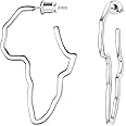FaithHeart African Earrings for Women, 14K Gold Plated Stainless Steel Large Hoop Earrings Hypoallergenic Lightweight Huggie Hoops Womens Jewelry with Gift Box