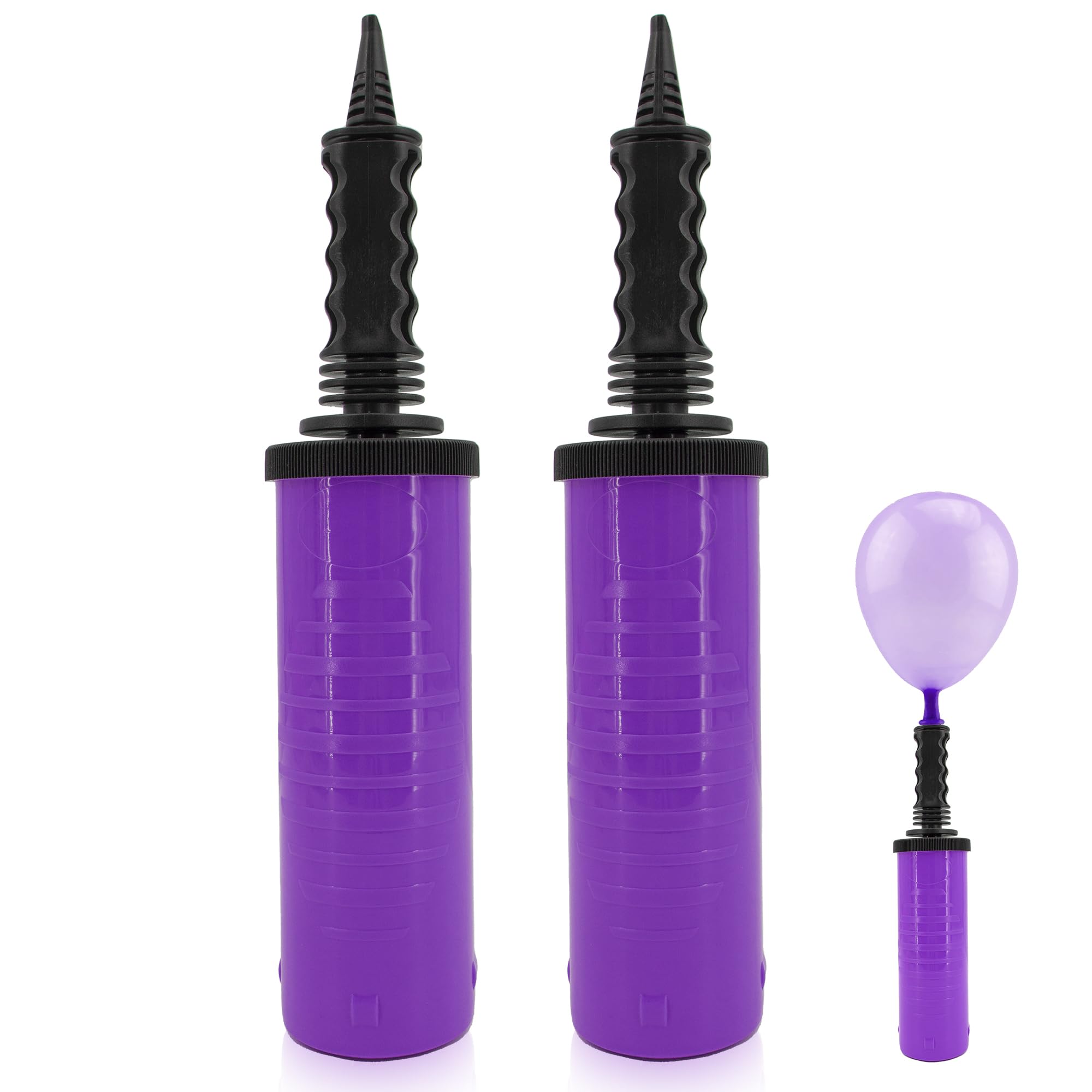 Time to Sparkle 2PCS Hand Air Pump for Balloons - 5.3 * 29.5cm Portable Manual Balloon Pump Mini Hand Pump for Inflatables Pool Floats Party Garlands Exercise and Yoga Balls Purple