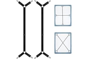 RayTour Sheet Keeper Straps Bed Sheet Holder for Corners Bedsheet Stays Suspender Clips Fitted Sheet Holder Garters Fasteners Mattress Clamps