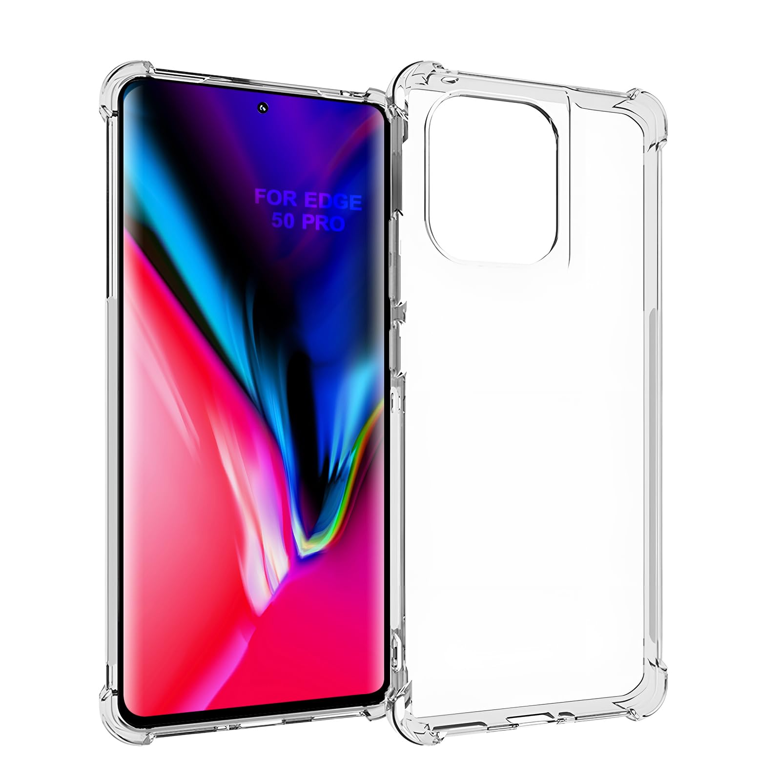 TailTech Case for Motorola Edge 50 Pro Case Moto Edge 50 Pro Phone Case - Transparent TPU, Bumper Case Compatible with Motorola Edge 50 Pro
