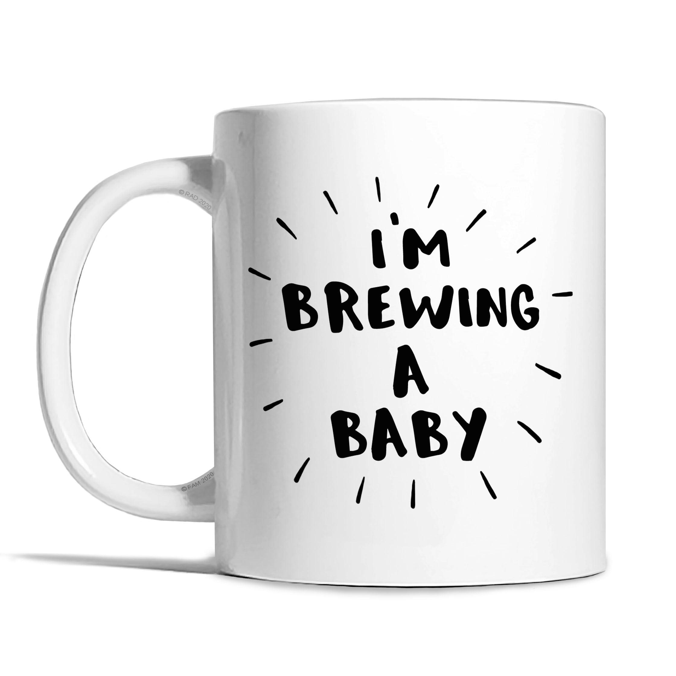 Risk-A Designs Brewing a Baby mug, mummy to be gift, expectant mother gift, pregnancy reveal, pregnancy reveal gift ideas, mum to be gift, first time parent to be gift