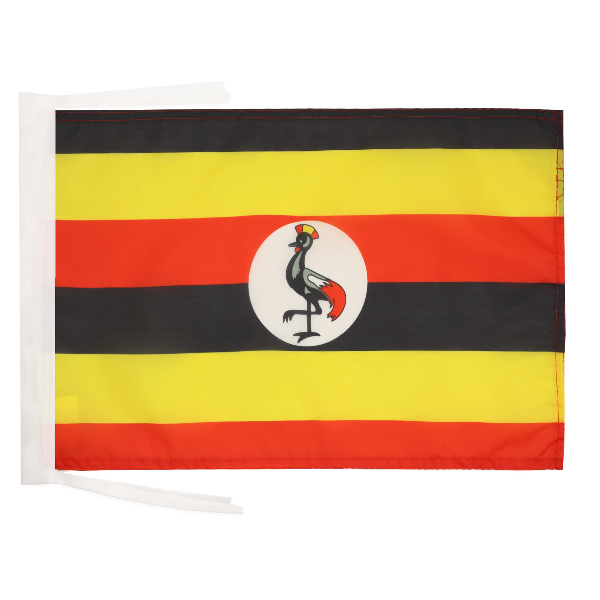 AZ FLAG - Uganda Flag - 18'' x 12'' - 100% Polyester Ugandan Small Banner with Two Cords - Fade Resistant - Vivid Colors - 18x12 in - 45x30 Cm โ image 1