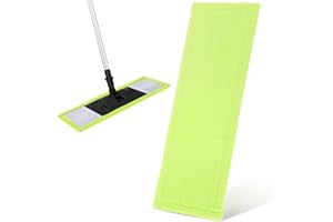 Microfiber Replacement Mop Pad Washable Reusable Wet Dry Mopping Cloths for Floor Cleaning (Green)