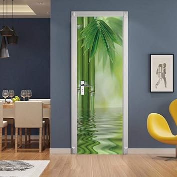 Amazon Com Landscape Sliding Door Wardrobe Door Stick Bamboo