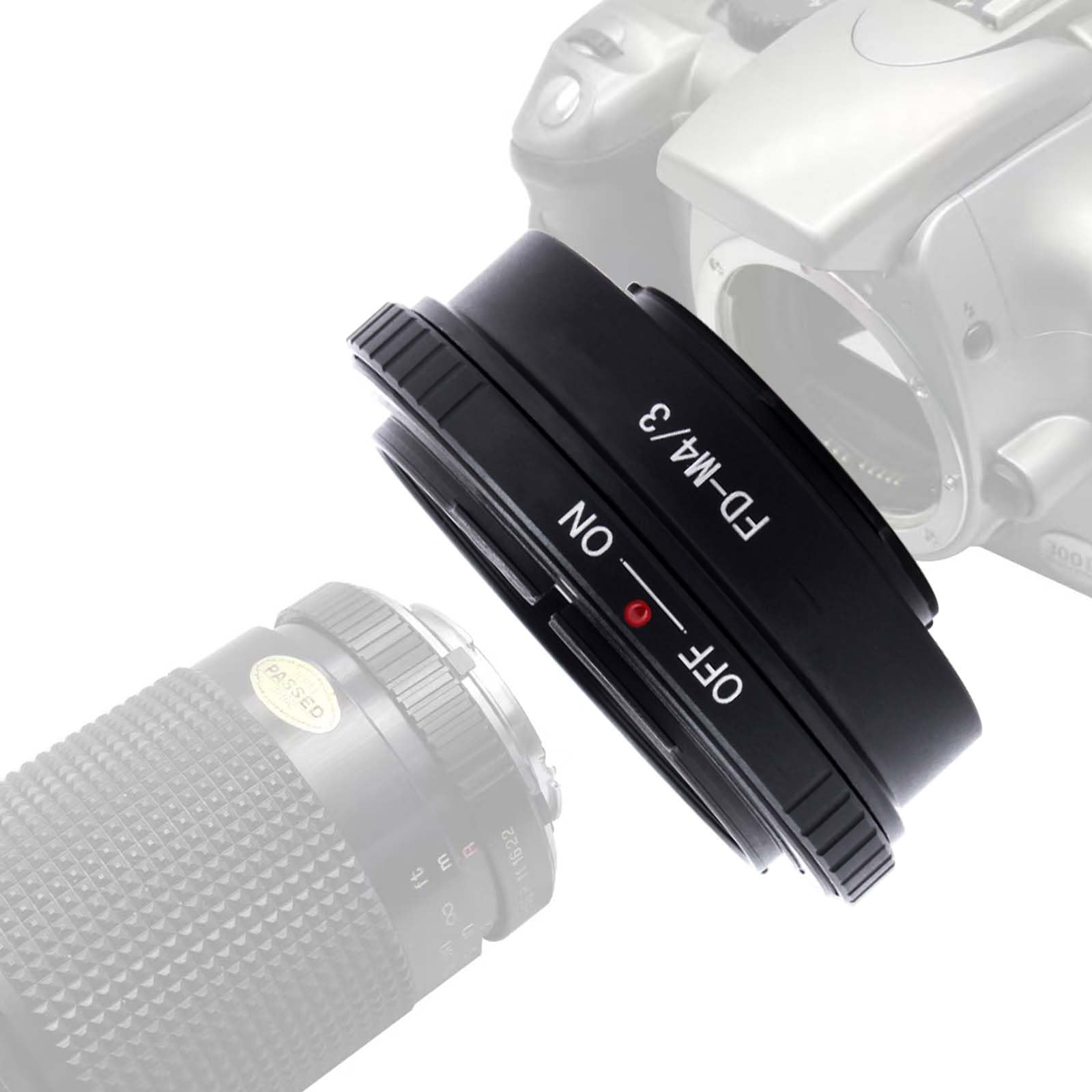 FD to M4/3 Adapter Compatible with for Canon FD Lens to Micro Four Thirds 4/3 Camera &,for Olympus OM-D E-M10 II E-M5 II E-M1 E-M5 E-M10 E-PL5 E-PM2 E-P3 E-PL3 E-PM1 E-PL2 E-PL1 E-P2 E-P1