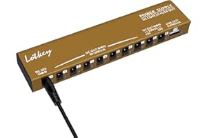 9V Guitar Power Supply 9 Isolated DC Output for 9V/12V/18V Effect Pedal and 1 USB Output for Mobile Devices (Lotkey LPB-03)…