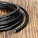 BEADNOVA 5mm Genuine Round Leather Cord Leather Strips for Jewelry Making Bracelet Necklace Beading, 2 Meters/ 2.2 Yards, Black