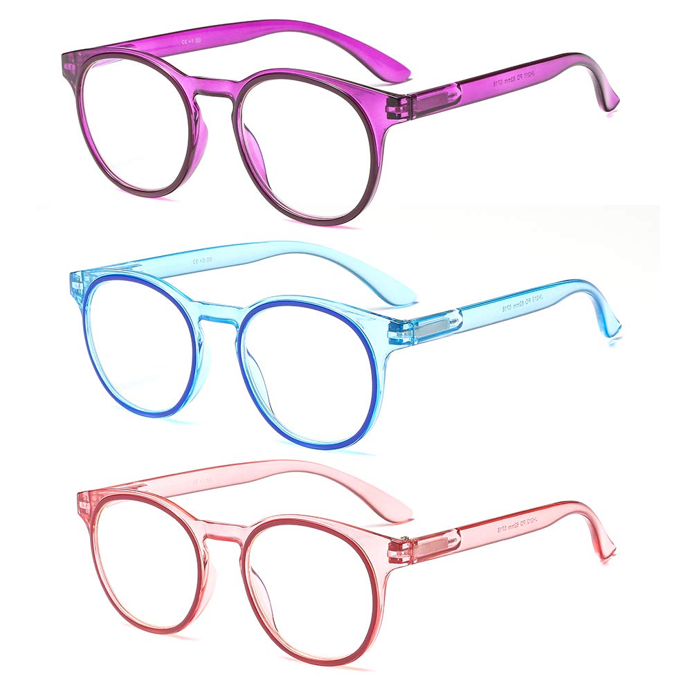 Suertree Anti-Blue Computer Reading Glasses, Blue Light Blocking Glasses Anti Eyestrain Glasses Gaming Eyewear Vision Care Anti Glare Reader for PC Laptop Gamer JH210