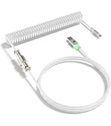 Amazon.com: ATTACK SHARK C01 Ultra Coiled USB C Cable Double