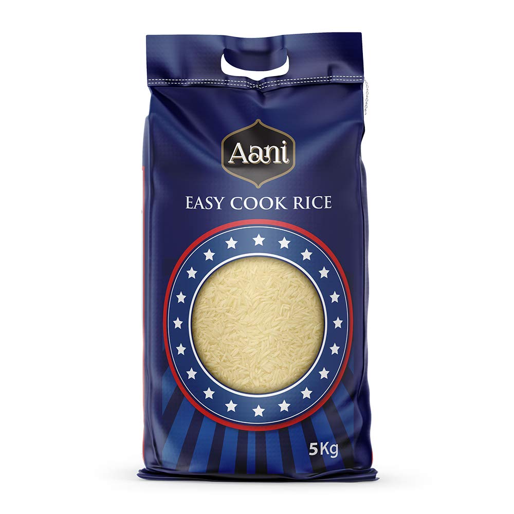 AaniEasy Cook Rice, Premium Quality Long Grain Rice, Aromatic & Fluffy, Vegan-Friendly, Quick Cooking, Perfect for Curries & Versatile Dishes, Healthy Basmati Alternative, Bulk Rice Pack 5 kg