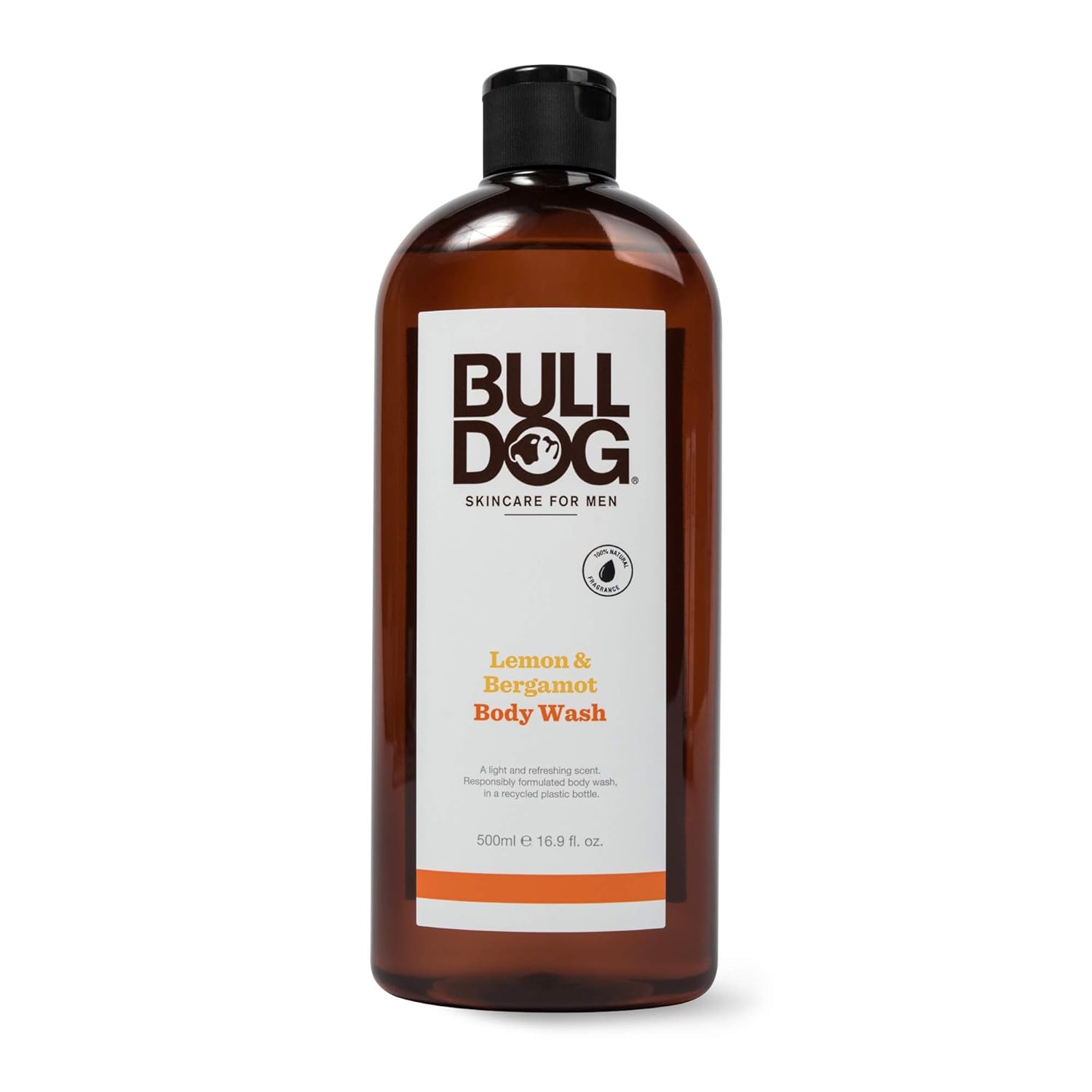 Bulldog Mens Skincare and Grooming Body Wash, Lemon and Bergamot, 16.9 Ounce