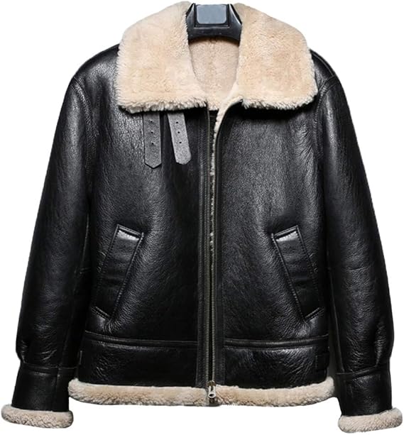 Amazon Denny Dora メンズ ムートンジャケット ショートファーコート ブラックレザージャケット メンズウィンターコート コート ジャケット 通販
