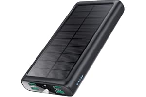 Solar Charger Power Bank 42800mAh, 5 Outputs Portable Charger, Fast Charging USB C Power Bank, IP67 Outdoor Camping External 